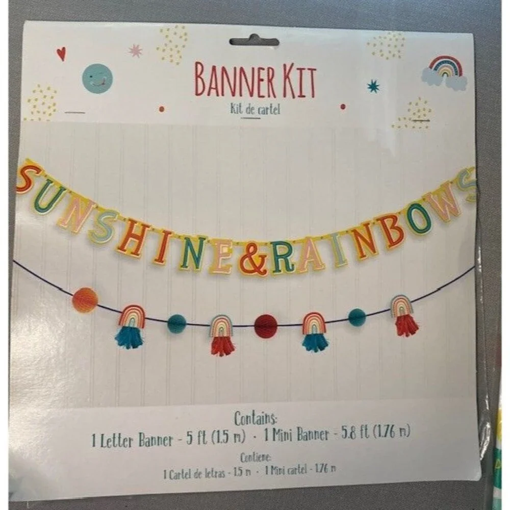 Sunshine Party Bundle Banner Room Wall Decor‎ Positive Happy Birthday Rainbow